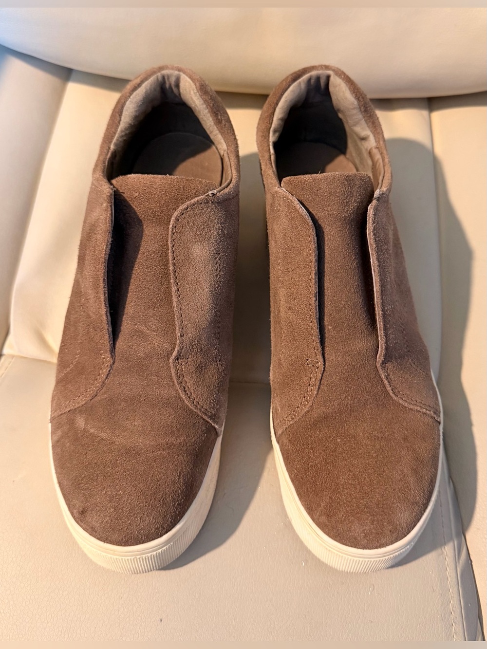 J/Slides  Starr Women's Leather Slip-On Sneakers - Size 6.5